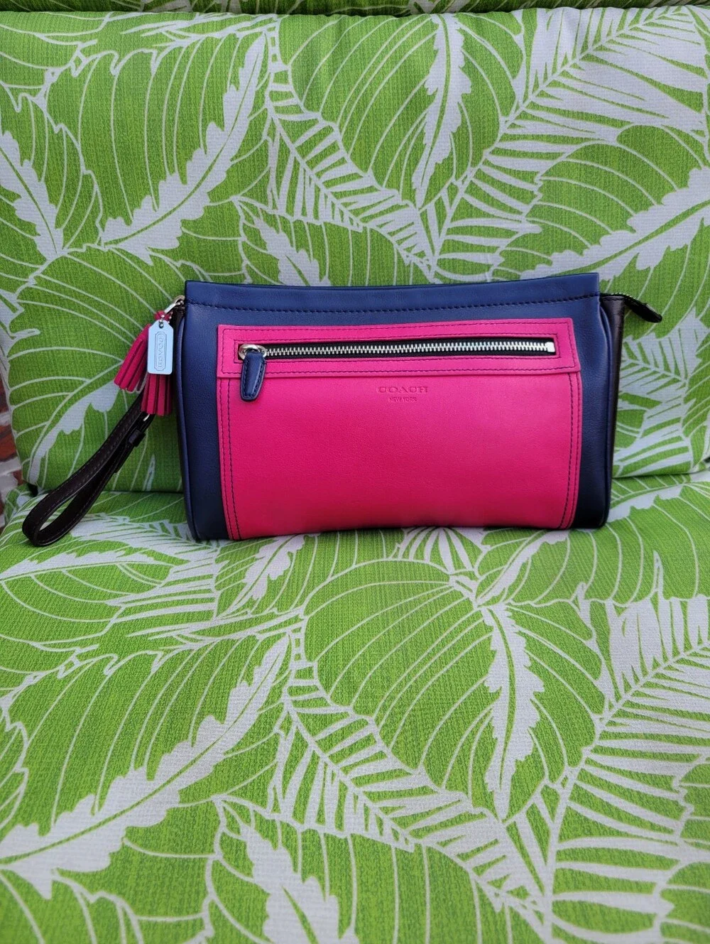 Coach Legacy Colorblock Leather Clutch Wristlet Style: 48002